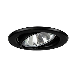 Proyector empotrado BRONNY GU10 redondo, giratorio GU10 IP20, negro regulable