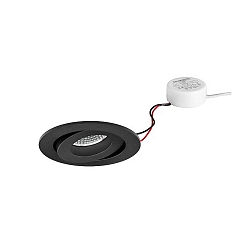 recessed luminaire IP20, glossy, black  7W 680lm 3000K 20-40� 20-40� CRI 80-89