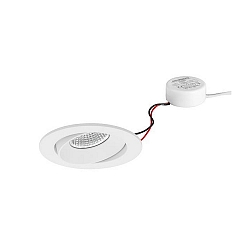 recessed luminaire IP20, glossy, white  7W 680lm 3000K 20-40� 20-40� CRI 80-89