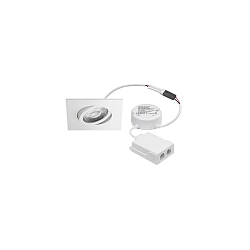 Luminaria empotrable ABACO SQUARE giratorio, controlable por DALI IP44, negro regulable 8W 1010lm 3000K 36� 36� CRI 82