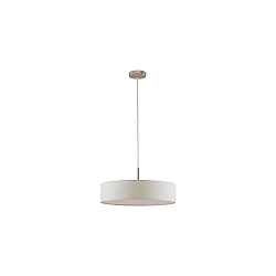 Luminaria colgante TIM � 50CM Arriba-Abajo, con difusor E27 IP20, n�quel mate regulable