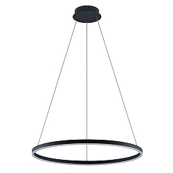 pendant luminaire GRAHAM 1-fold, ring shape IP20, black matt dimmable