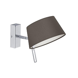 Luminaria de pared giratorio, con pantalla G9 IP20, marr�n, cromo regulable