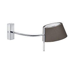 Luminaria de pared giratorio, con pantalla G9 IP20, marr�n, cromo regulable