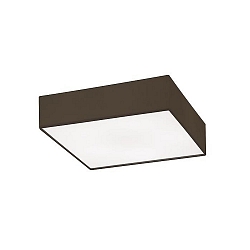 Luminaria de techo SOFT CUBE 580 cuadrado E27 IP20, caf� oscuro regulable