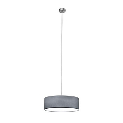 Pendant luminaire SOFT TUBE 580, � 48cm, 5 x E27 max. 60W, matt nickel / shade chintz grey / diffuser PC