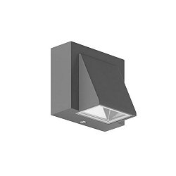 Luminaria de pared para exteriores MEGERA conmutable LED IP54, gris 