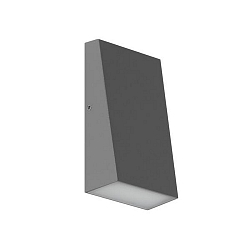 Luminaria de pared para exteriores DAR conmutable LED IP54, gris 