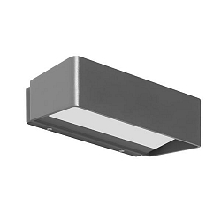 Luminaria de pared para exteriores TULLIA conmutable LED IP65, gris 