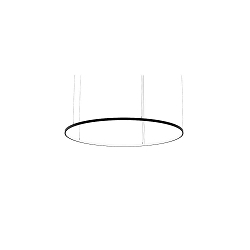 Luminaria colgante ANDROS IN � 180CM controlable por DALI IP20, recubrimiento con polvo, negro mate regulable