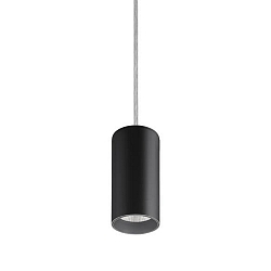 pendant luminaire TRAXX MICRO round, switchable LED IP20, black 