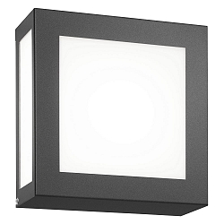 Luminaria de pared para exteriores 22 x 22 cuadrado E27 IP44, antracita