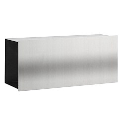 Straight newspaper compartment, 2 sides open, height 14cm, stainless steel