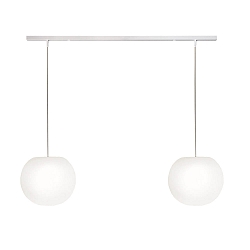 pendant luminaire ACAI 26 2 flames E27 IP20, mat, opal white dimmable