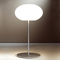 Luminaria de mesa AIH regulable E27 IP20, aluminio cepillado, brillante, blanco regulable