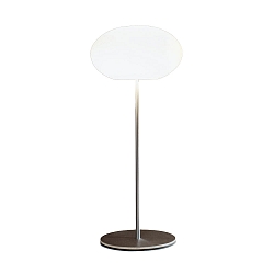 Luminaria de mesa AIH con interruptor G9 IP20, aluminio cepillado, blanco mate 