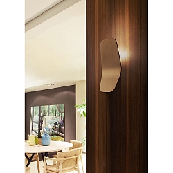 Luminaria de pared ASHIYA regulable, indirecta, color bronce, mate regulable