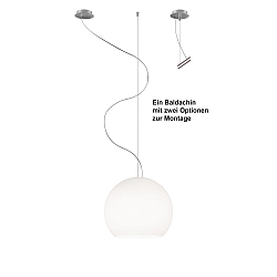 Pendant luminaire BELL, E27, IP20, opal white matt