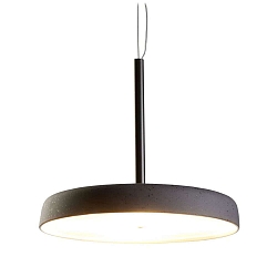 Luminaria colgante CLAVIO FLAT redondo, regulable IP20, aluminio cepillado, antracita regulable
