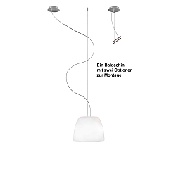 Luminaria colgante MARA de 1 llama, regulable E27 IP20, aluminio cepillado, �palo, blanco mate regulable