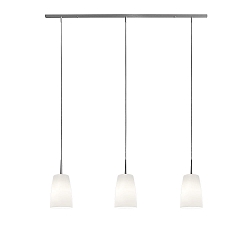 pendant luminaire MESA 3 flames E27 IP20, mat, opal white dimmable