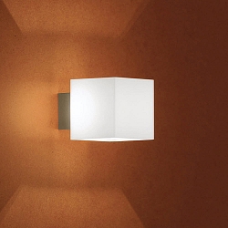 Luminaria de pared CUBE de 1 llama, regulable G9 IP20, aluminio cepillado, �palo, blanco mate regulable