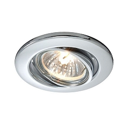 Foco GU10 IP20, cromo, plata regulable