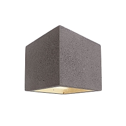 Luminaria de pared CUBE Arriba-Abajo, forma de cubo G9 IP20, plomo oscuro regulable