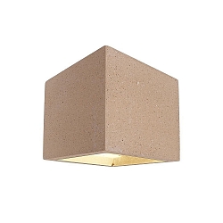 Luminaria de pared CUBE Arriba-Abajo, forma de cubo G9 IP20, beige regulable