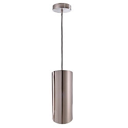 Luminaria colgante BARREL E27 IP20, satinado, plata, blanco