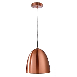 Luminaria colgante BELL E27 IP20, color cobre, blanco