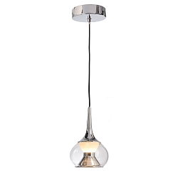 Luminaria colgante ELENA IP20, cromo, claro, satinado regulable