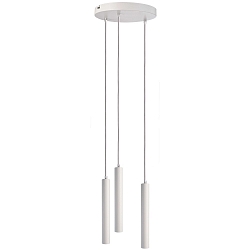 Luminaria colgante SLIM de 3 llamas, redondo, UGR < 19, conmutable IP20, blanco tr�fico 