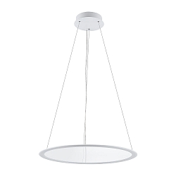 Luminaria colgante redondo IP40, transparente, blanco tr�fico regulable