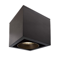 Luminaria de techo CETI IP44, negro, plata, transparente regulable