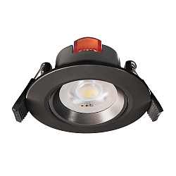 Luz downlight SMD-68-230V-ROUND giratorio, versi�n incorporada IP20, tr�fico negro regulable