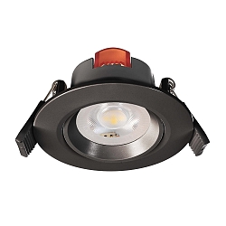 Luz downlight SMD-68-230V-ROUND giratorio, versi�n incorporada IP20, tr�fico negro regulable