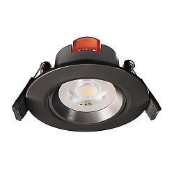 Luz downlight SMD-68-230V-ROUND giratorio, versi�n incorporada IP20, tr�fico negro regulable