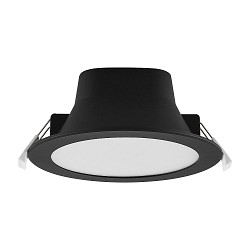 Luz downlight ACRUX PRO 120 r�gido, CCT Switch, UGR < 19, multipower IP20/ IP54, brillante, negro regulable