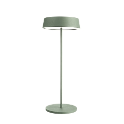 L�mpara de mesa a pilas MIRAM IP54, verde regulable