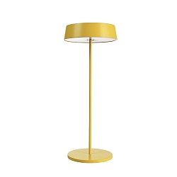 L�mpara de mesa a pilas MIRAM IP54, amarillo regulable