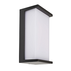 Luminaria de pared para exteriores GRUMIUM SQUARE CCT V angular, CCT Switch, conmutable IP54, plomo oscuro 