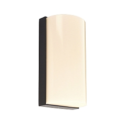 Luminaria de pared para exteriores GRUMIUM redondo IP54, plomo oscuro, satinado, blanco