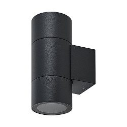 Foco para fachadas ACHERNAR UP & DOWN de 2 llamas, cil�ndrico, con portal�mpara GU10 IP65, plomo oscuro