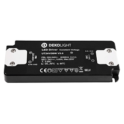 Controlador de LED FLAT CV UT24V constante de voltaje, conmutable, gris, negro