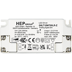 Alimentador LED HEP DIM CC G6LT15W350LR-Z corriente constante