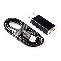 Fuente de alimentación enchufable USB, negro