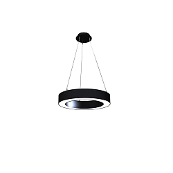 Luminaria colgante LAUTARO 600/100 DOWN OPAL M3 IP20, negro regulable