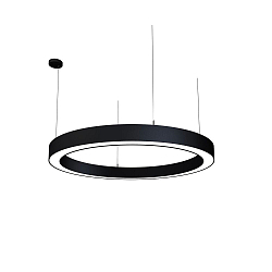 Luminaria colgante LAUTARO 1200/100 UP/DOWN OPAL P4 IP20, negro regulable