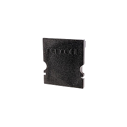 Endcaps H-AU-02-12, 18 mm, 2 items, black